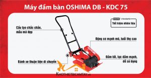 Đầm bàn không động cơ Oshima DB-KDC-75