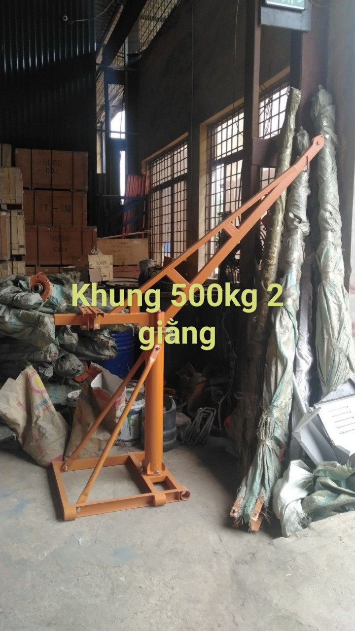 Khung cẩu xoay 360 độ KENBO 500kg 2 thanh giằng